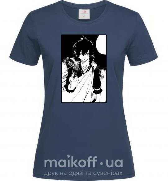 Жіноча футболка Fairy Tail zeref Темно-синій фото