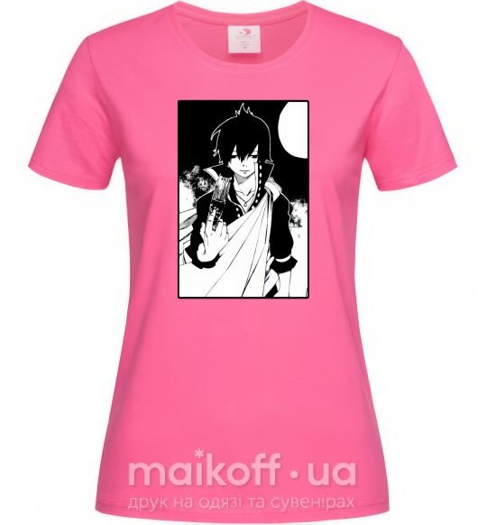 Женская футболка Fairy Tail zeref Ярко-розовый фото