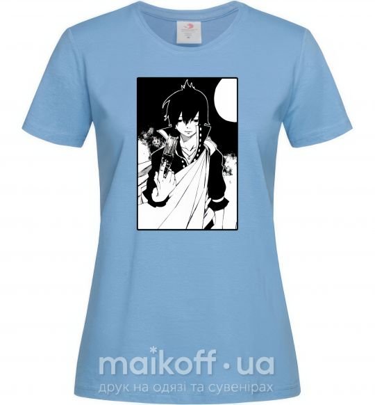 Жіноча футболка Fairy Tail zeref Блакитний фото