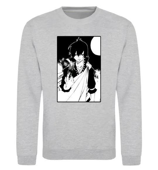 Свитшот Fairy Tail zeref Серый меланж фото