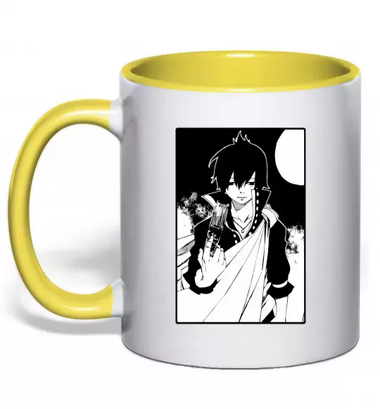 Чашка с цветной ручкой Fairy Tail zeref Солнечно желтый фото