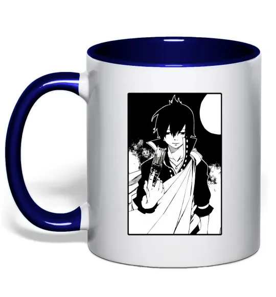 Чашка с цветной ручкой Fairy Tail zeref Глубокий темно-синий фото