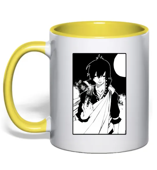 Чашка с цветной ручкой Fairy Tail zeref Лимонный фото