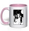 Чашка с цветной ручкой Fairy Tail zeref Нежно розовый фото
