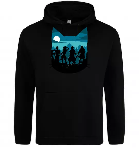 Женская толстовка (худи) Fairy Tail shadow Черный фото