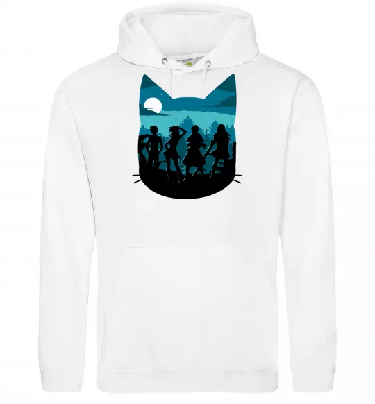 Женская толстовка (худи) Fairy Tail shadow Белый фото