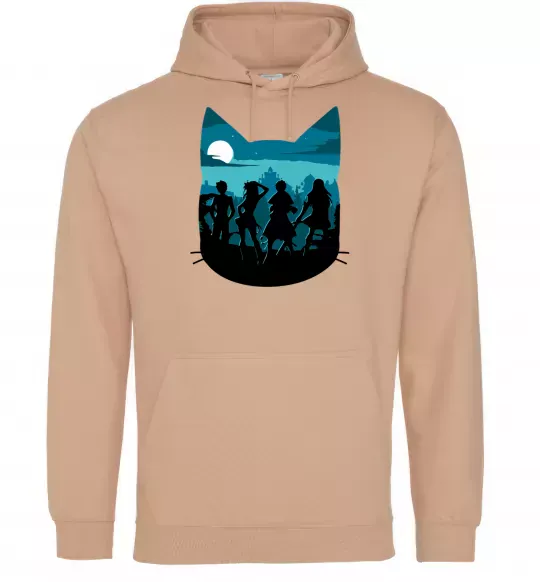 Женская толстовка (худи) Fairy Tail shadow Песочный фото