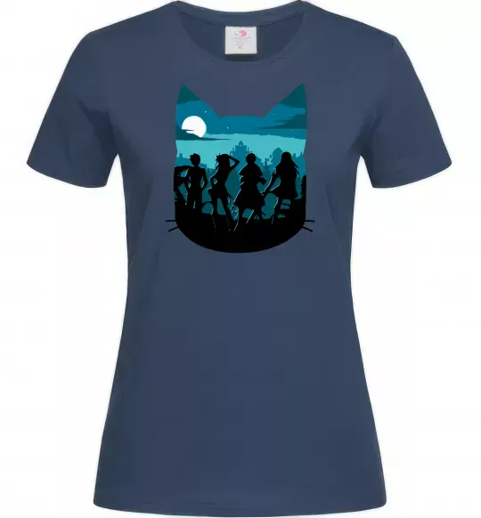 Женская футболка Fairy Tail shadow Темно-синий фото