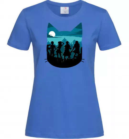 Женская футболка Fairy Tail shadow Ярко-синий фото