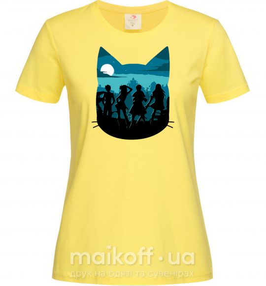 Женская футболка Fairy Tail shadow Лимонный фото