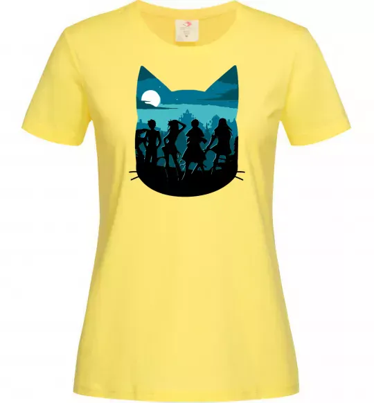 Женская футболка Fairy Tail shadow Лимонный фото