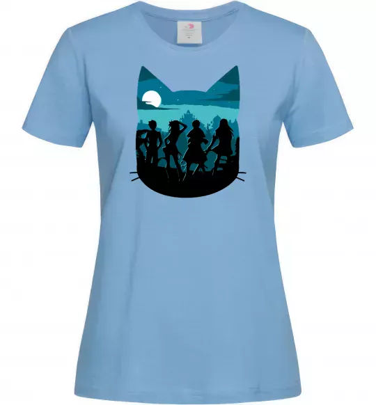 Женская футболка Fairy Tail shadow Голубой фото