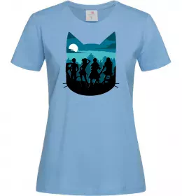 Женская футболка Fairy Tail shadow Голубой фото