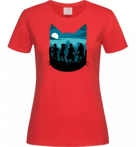 Женская футболка Fairy Tail shadow Красный фото