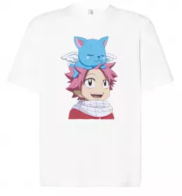 Футболка Оверсайз Fairy Tail Natsu Белый фото