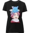 Женская премиум футболка Fairy Tail Natsu Черный фото
