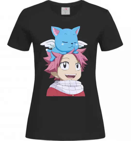 Жіноча футболка Fairy Tail Natsu Чорний фото