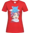 Жіноча футболка Fairy Tail Natsu Червоний Жіноча футболка Fairy Tail Natsu Червоний фото