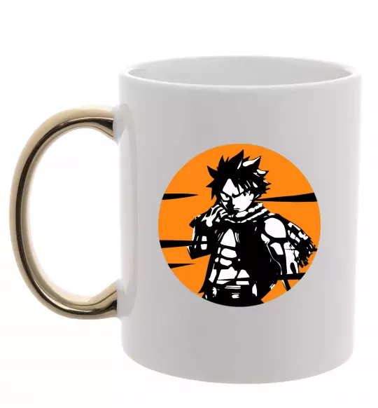 Чашка з кольоровою ручкою Fairy Tail Nastu в кружке Золото фото