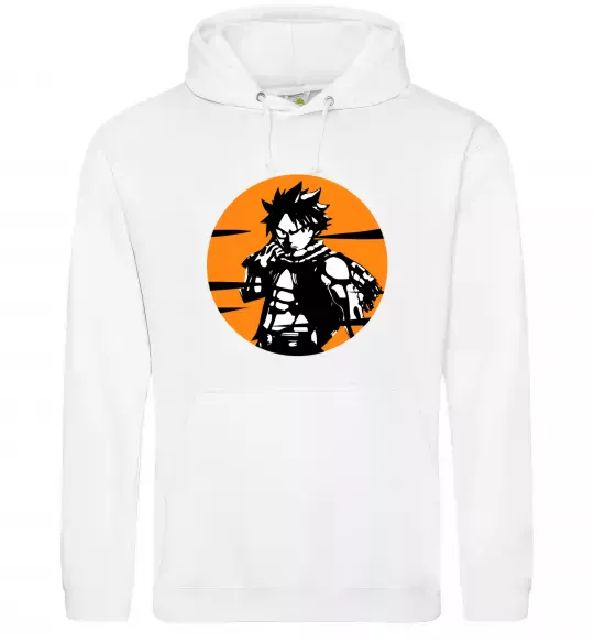 Чоловіча толстовка (худі) Fairy Tail Nastu в кружке Білий фото