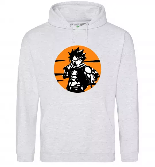 Жіноча толстовка (худі) Fairy Tail Nastu в кружке Сірий меланж фото