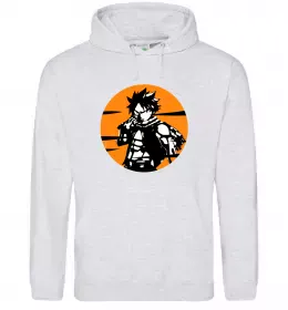 Жіноча толстовка (худі) Fairy Tail Nastu в кружке Сірий меланж фото