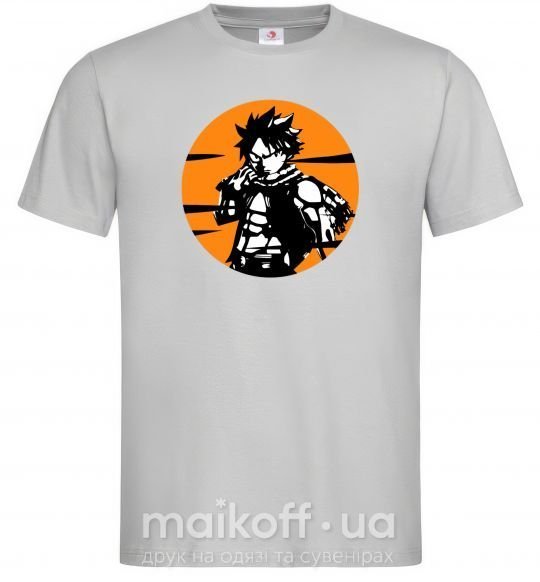 Чоловіча футболка Fairy Tail Nastu в кружке Сірий фото