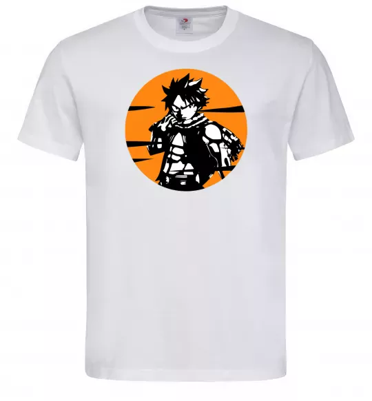 Чоловіча футболка Fairy Tail Nastu в кружке Білий фото