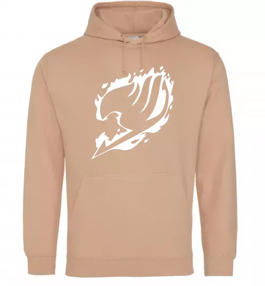 Мужская толстовка (худи) Fairy Tail logo Песочный фото