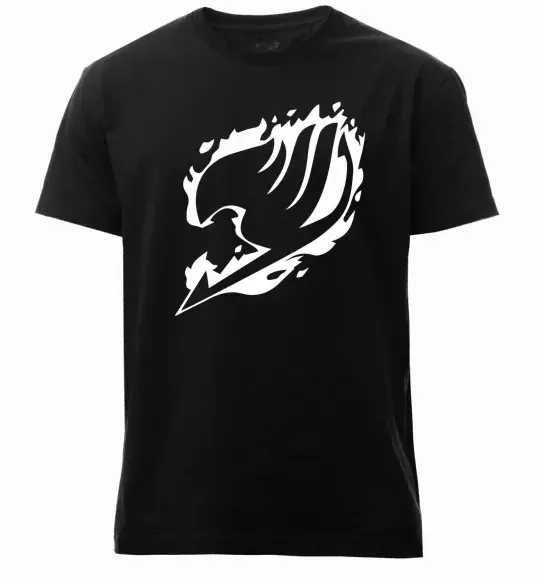 Мужская премиум футболка Fairy Tail logo Черный фото