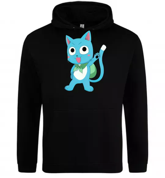 Женская толстовка (худи) Fairy Tail cat Черный фото