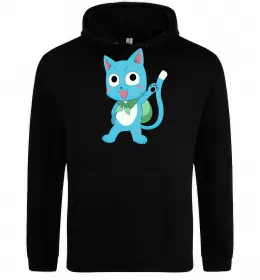 Жіноча толстовка (худі) Fairy Tail cat Чорний фото