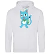 Женская толстовка (худи) Fairy Tail cat Серый меланж фото