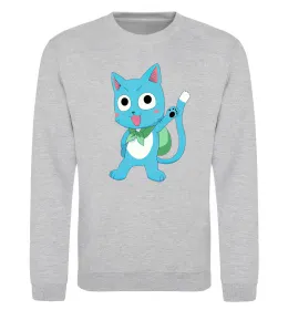 Світшот Fairy Tail cat Сірий меланж фото