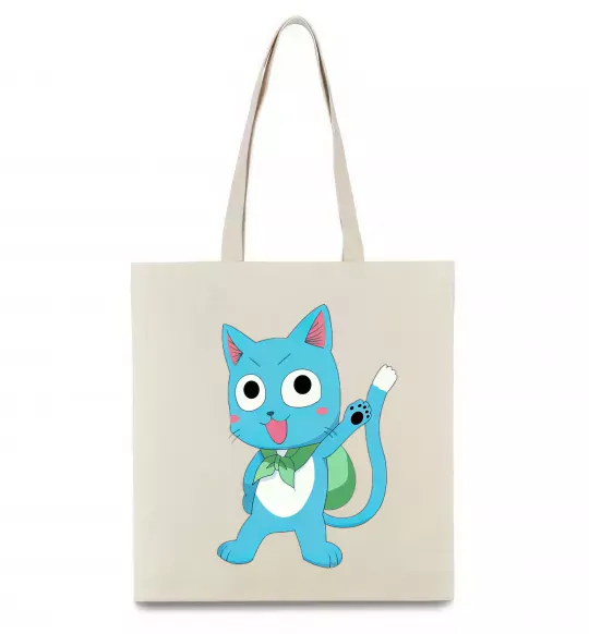 Эко-сумка Fairy Tail cat Бежевый фото