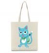 Эко-сумка Fairy Tail cat Бежевый фото