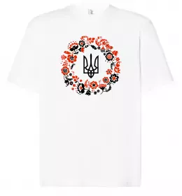 Футболка Оверсайз Curvy Ukraine Logo Белый фото