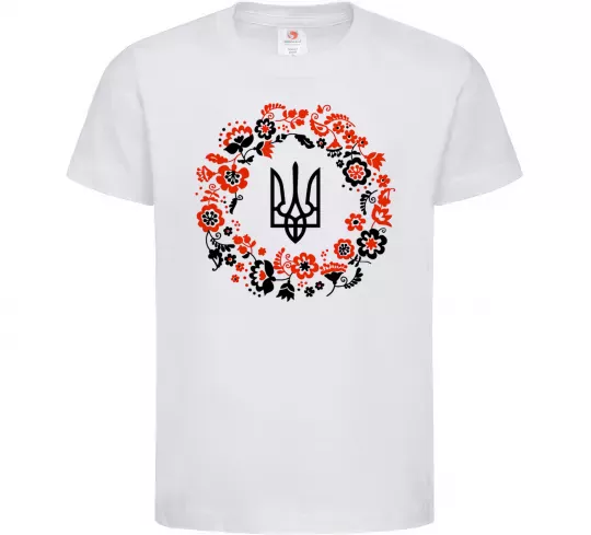 Дитяча футболка Вінок з тризубом Білий фото