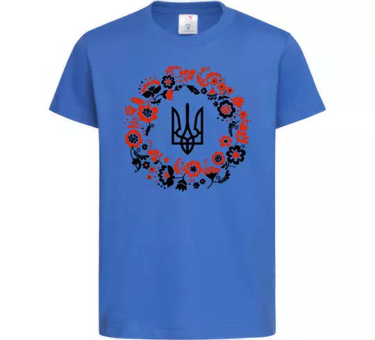 Дитяча футболка Вінок з тризубом Яскраво-синій фото