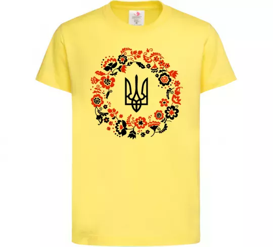 Дитяча футболка Вінок з тризубом Лимонний фото