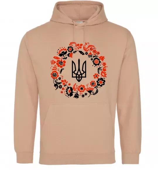 Чоловіча толстовка (худі) Вінок з тризубом Пісочний фото