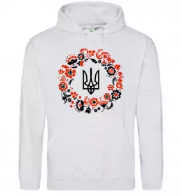 Женская толстовка (худи) Curvy Ukraine Logo Серый меланж фото