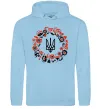 Жіноча толстовка (худі) Вінок з тризубом Блакитний фото