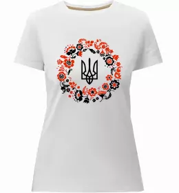 Женская премиум футболка Вишиванка - I love Ukraine Белый фото Женская премиум футболка Вишиванка - I love Ukraine Белый фото