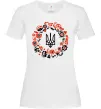 Жіноча футболка Вінок з тризубом Білий Жіноча футболка Вінок з тризубом Білий фото