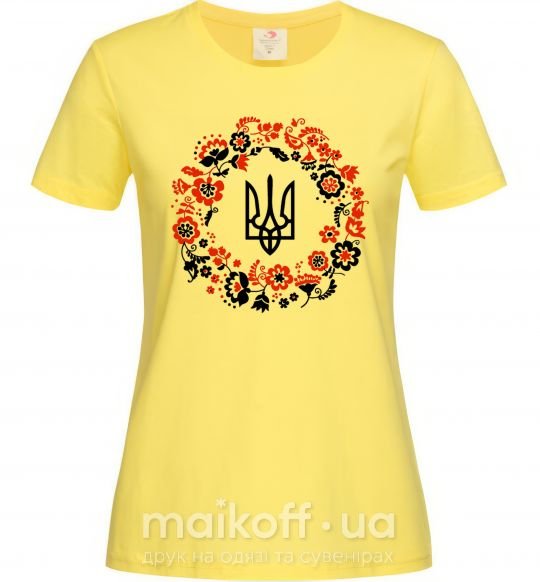 Жіноча футболка Вінок з тризубом Лимонний фото