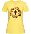Жіноча футболка Вінок з тризубом Лимонний Жіноча футболка Вінок з тризубом Лимонний фото
