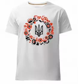 Мужская премиум футболка Вишиванка - I love Ukraine Белый фото Мужская премиум футболка Вишиванка - I love Ukraine Белый фото