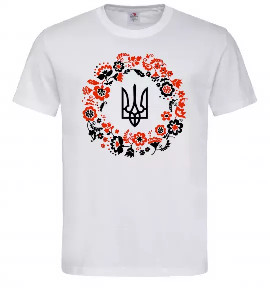Мужская футболка Вінок з тризубом Белый фото