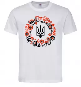 Мужская футболка Україна квадрати Белый фото Мужская футболка Україна квадрати Белый фото